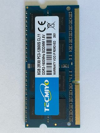 Memoria RAM Tecmiyo 8GB DDR3L 1600MHz