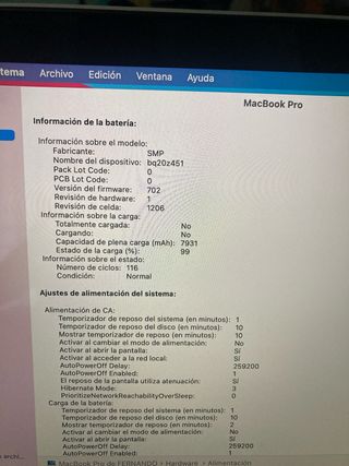 MacBook Pro Retina 2013 i7 Plata