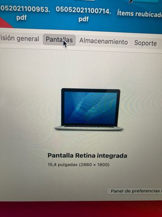 MacBook Pro Retina 2013 i7 Plata