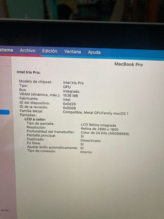 MacBook Pro Retina 2013 i7 Plata
