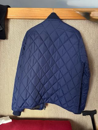 Chaqueta Bomber Piel de Toro Azul