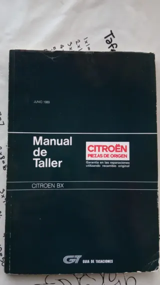 Manual Taller Citroen BX Junio 1989