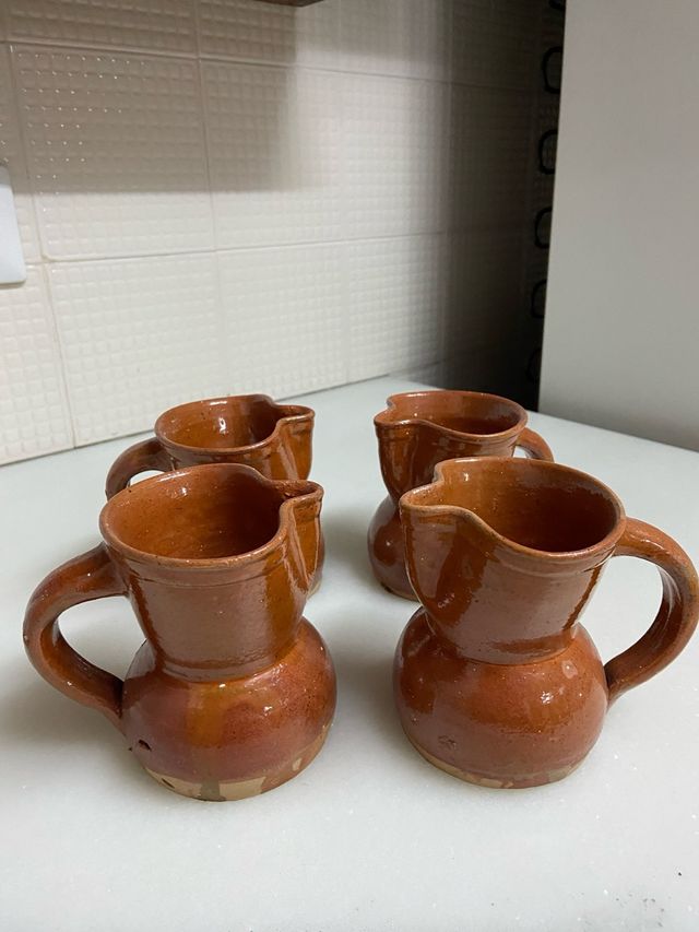 4 Jarras Barro Pequeñas