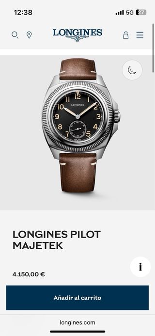 Reloj Longines Majetek Negro y Marrón
