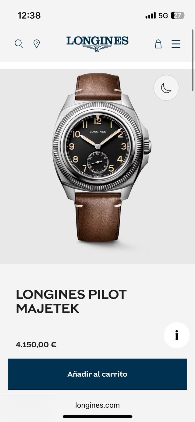 Reloj Longines Majetek Negro y Marrón