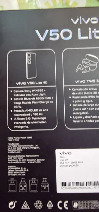 Vivo V50 Lite 5G Phantom Nero