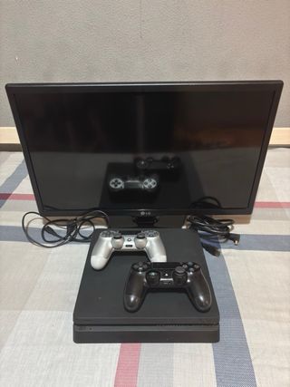 Consola PS4 SLIM + 2 Mandos + TV LG