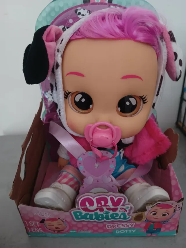 Cry Babies Dressy Dotty Bambola Interattiva