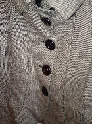 Chaqueta tweed gris y negra zara mujer