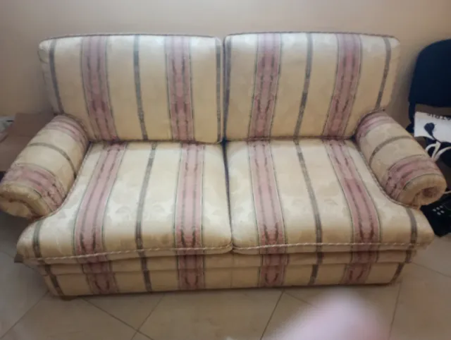 Divano 2 posti seta e cotone