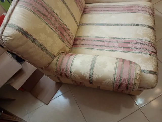 Divano 2 posti seta e cotone