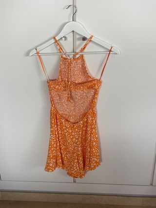 mono corto, Verano Naranja Floral