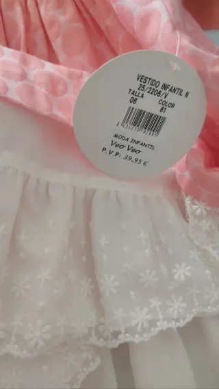 Vestido niña talla 6 años. Dolce Petit