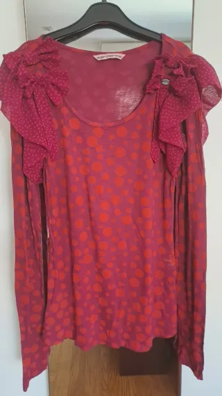 Blusa Fornarina mujer rosa y roja