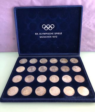 Monedas Plata Olimpiada Múnich 1972