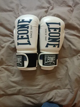 Guantes Boxeo Leone 10oz Blancos