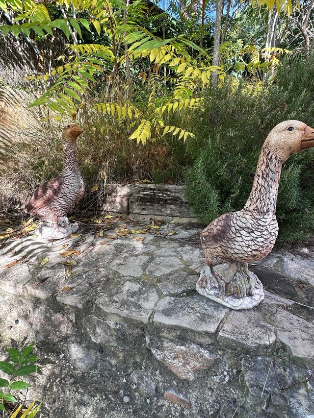 Ocas de piedra para jardín