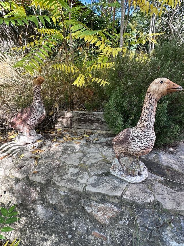 Ocas de piedra para jardín
