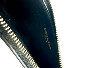 Portatarjetas Saint Laurent Negro y Dorado