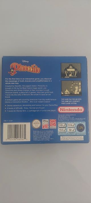Pinocho Game Boy PAL UKV Completo excelente