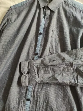 Camisa Zara Azul/Gris