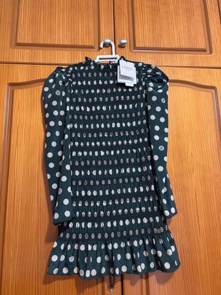 Vestido verde lunares CUPLE sin estrenar