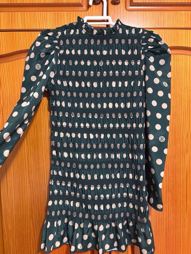 Vestido verde lunares CUPLE sin estrenar