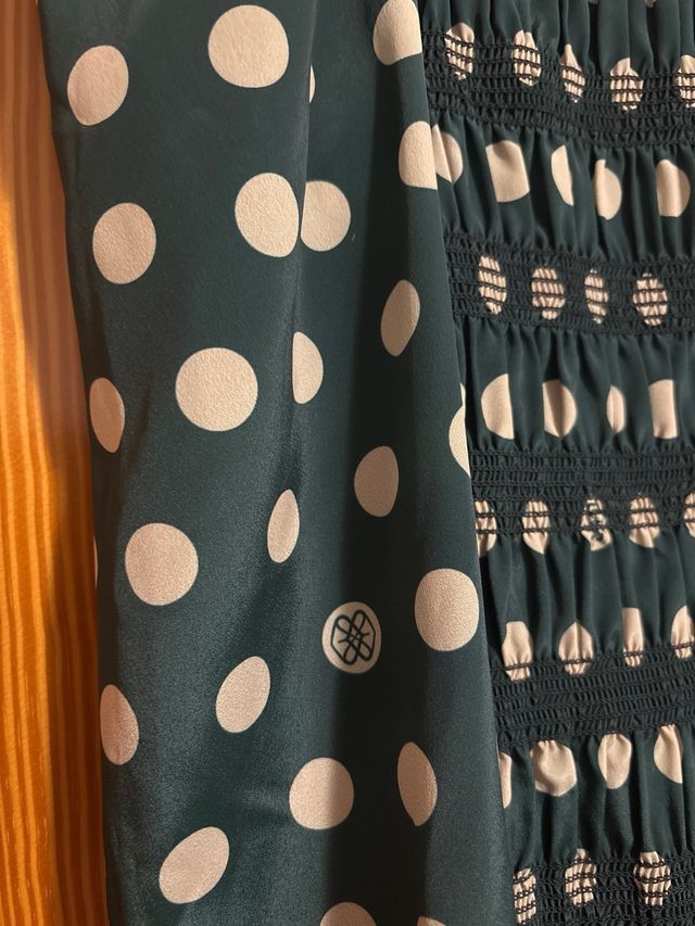 Vestido verde lunares CUPLE sin estrenar