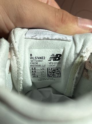 New Balance 574 beige y rosa — muy cuidadas