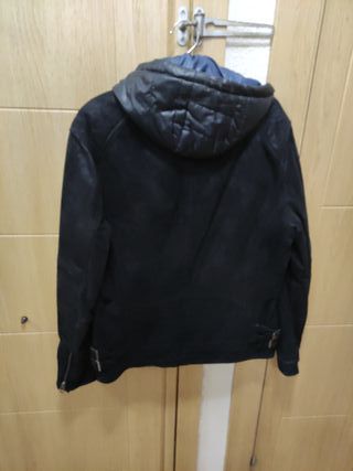 Cazadora de ante capucha forro desmontable 