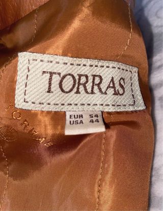 Cazadora de cuero TORRAS marrón talla L