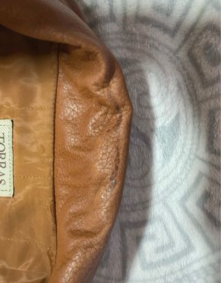 Cazadora de cuero TORRAS marrón talla L