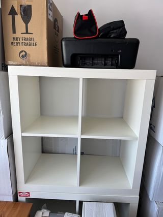Estantería modular blanca 4 cubos