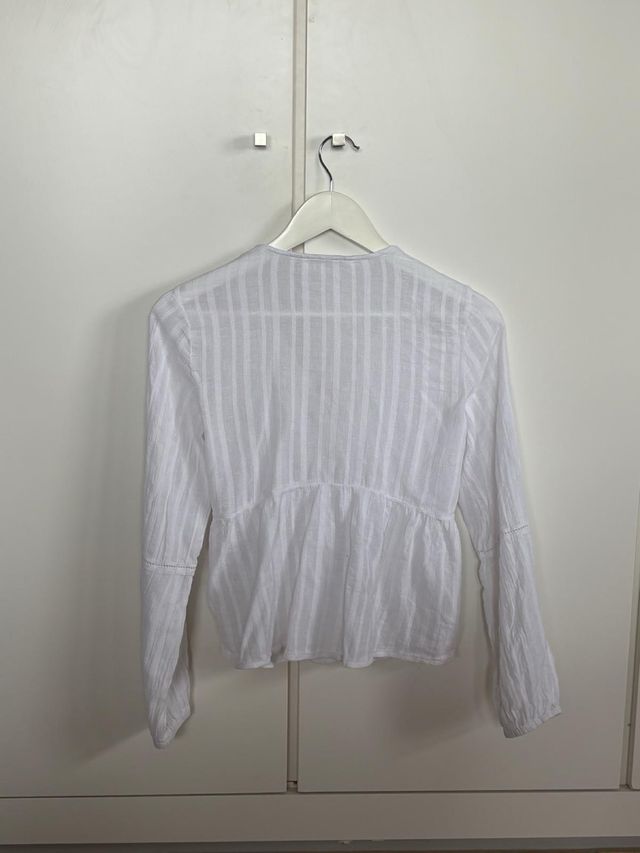 Blusa Brookville Blanca Fruncida Talla Única