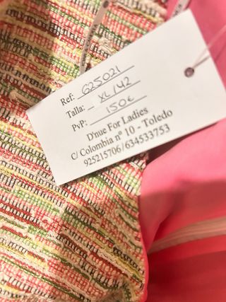 Vestido midi tejido tweed manga media