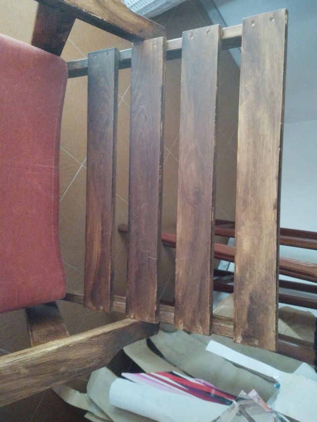 Sillón de terraza madera y tela