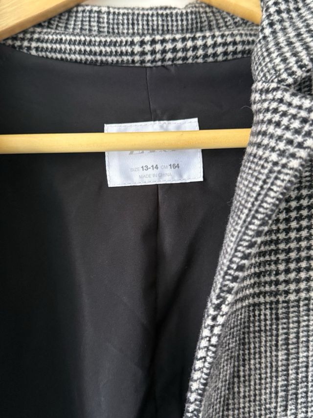 Chaquetón Zara niño 13-14 pata de gallo. Nuevo