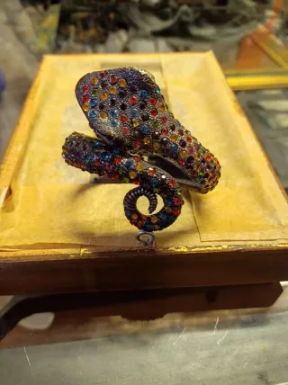 Pulsera Serpiente Multicolor y Plateada