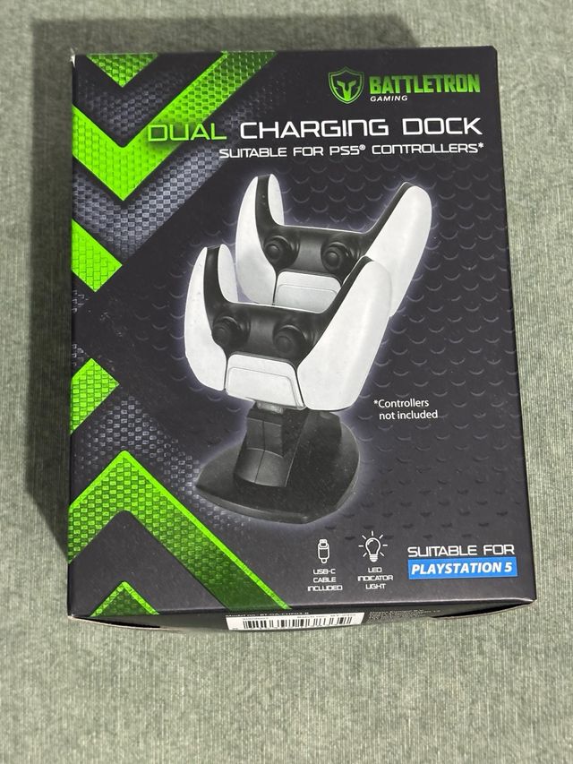 Base Carga Dual Mandos PS5 BATTLETRON