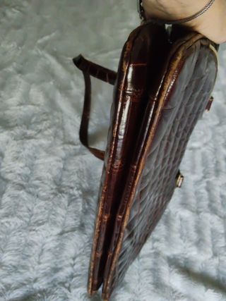 Bolso piel cocodrilo antiguo
