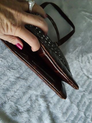 Bolso piel cocodrilo antiguo
