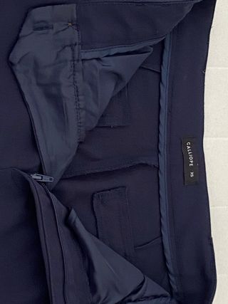 Pantaloni eleganti blu a vita alta