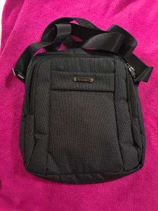 Bandolera caballero Alexander negra/gris