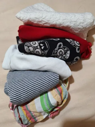 Lote tops, una camisetas y un body