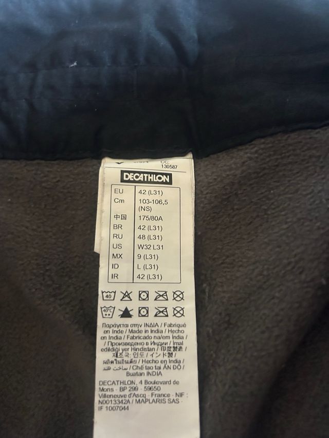 Pantalones Decathlon negros