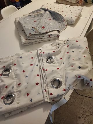 Cortinas y colchas con estrellas