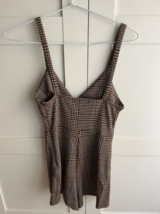 Mono marrón cuadros talla XS