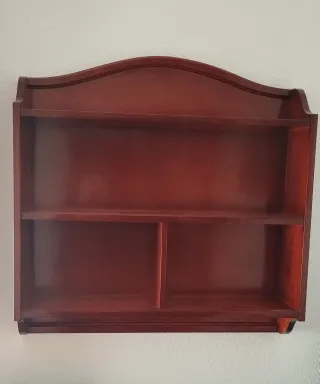 Escritorio y Estantería de Madera maciza