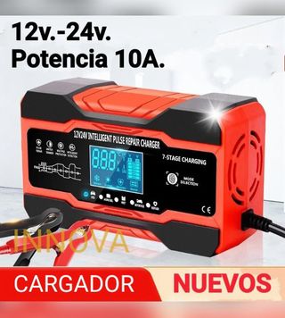 Cargador Batería Coche Camión Moto 12V. 24V. 10A