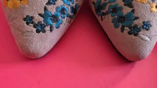 Mules Massimo Dutti Camurça e Pele 35